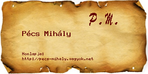 Pécs Mihály névjegykártya