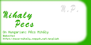 mihaly pecs business card